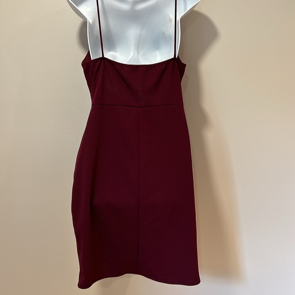Lulu’s Forever Your Girl Maroon Wine  Bodycon Dress - Picture 6 of 11